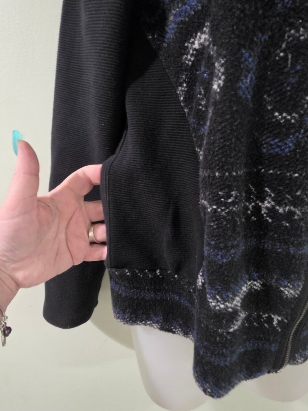 DOLAN TSHIRT CO LA. Patterned Zip-Up Jacket with Shawl Collar - Picture 4 of 8